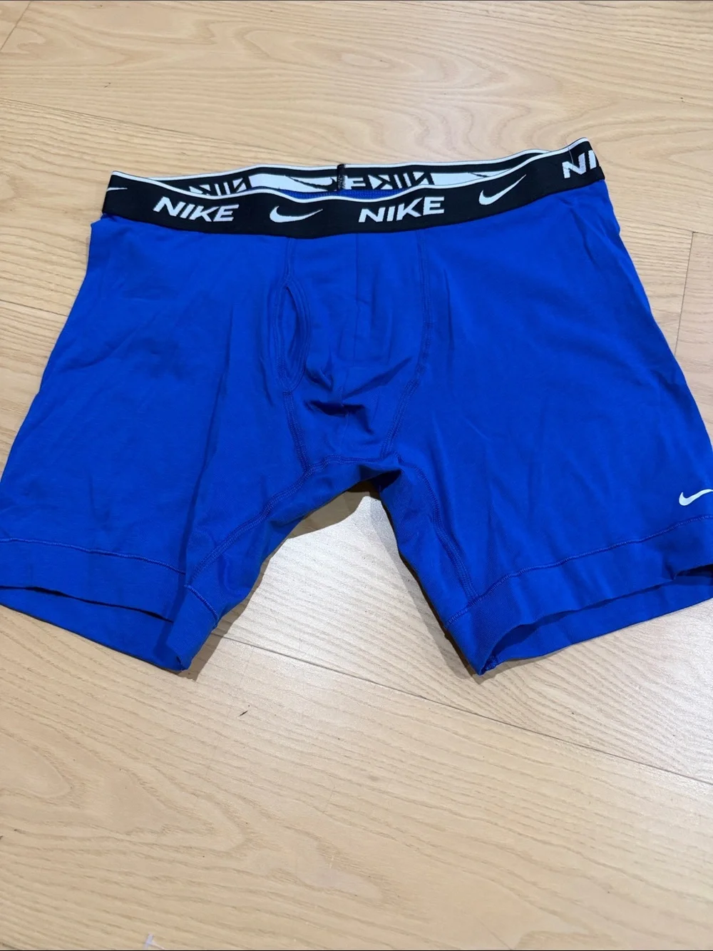 Nike Royal Blue Men's Boxer Briefs with Black Logo Waistband